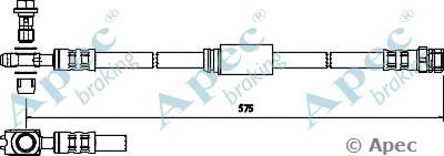 APEC BRAKING hos3757 -  Тормозной шланг